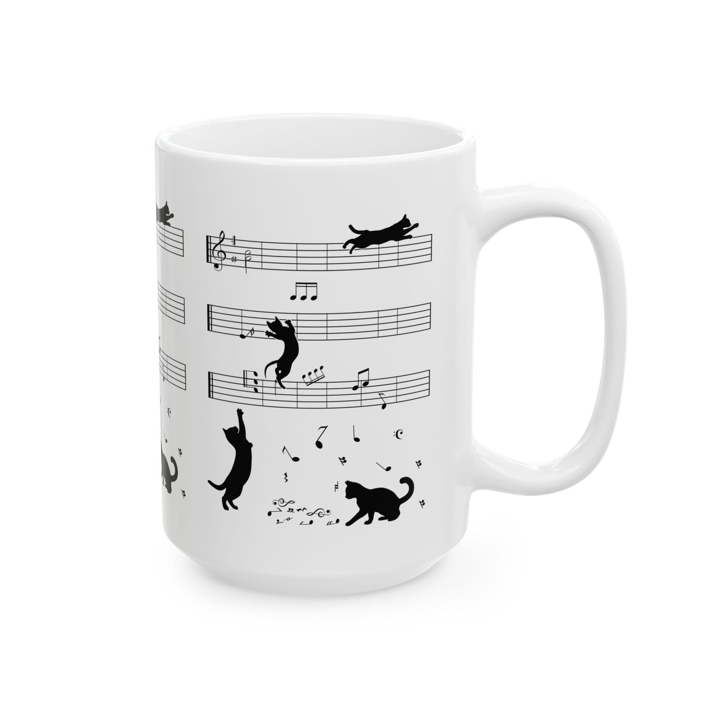 The Musical Cat & Notes Mug
