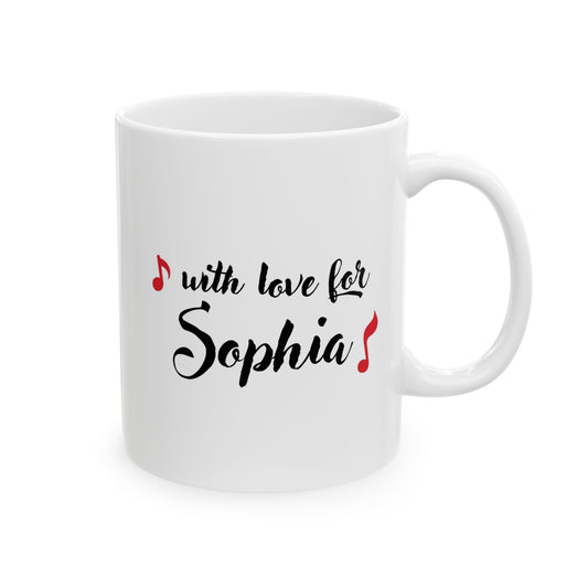 Personalized Music Love Mug | Custom Name Valentine & Birthday Gift
