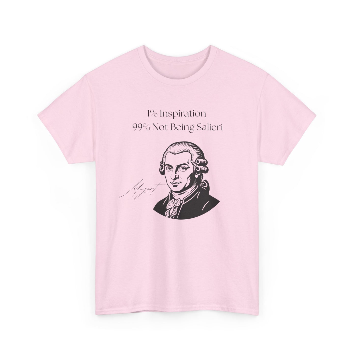 The "1% Inspiration, 99% Not Being Salieri" Mozart Illustration T-Shirt