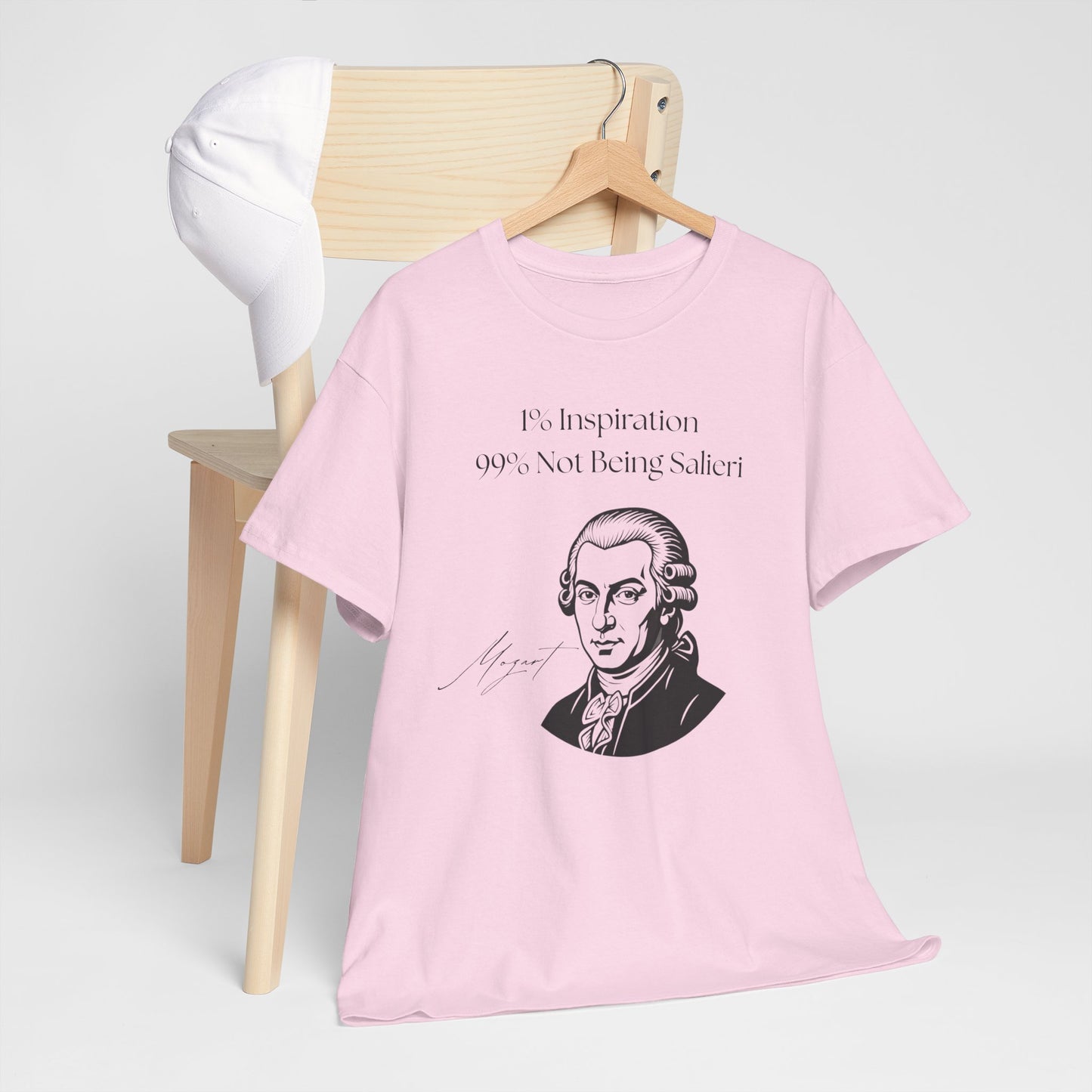 The "1% Inspiration, 99% Not Being Salieri" Mozart Illustration T-Shirt