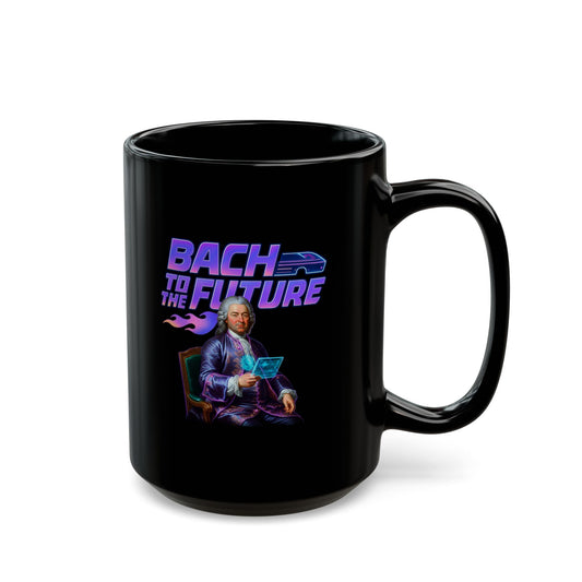 The "Bach to the Future" Black Mug