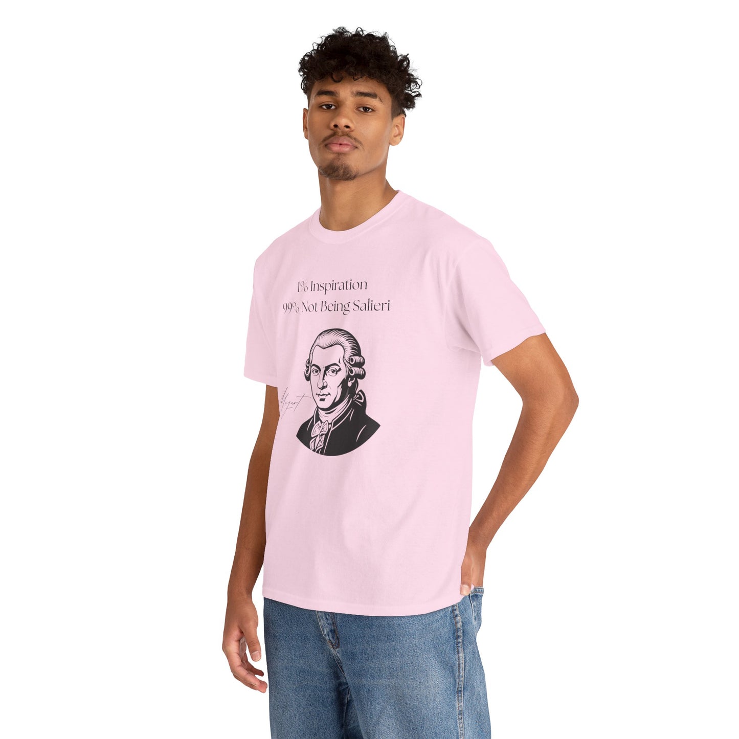 The "1% Inspiration, 99% Not Being Salieri" Mozart Illustration T-Shirt