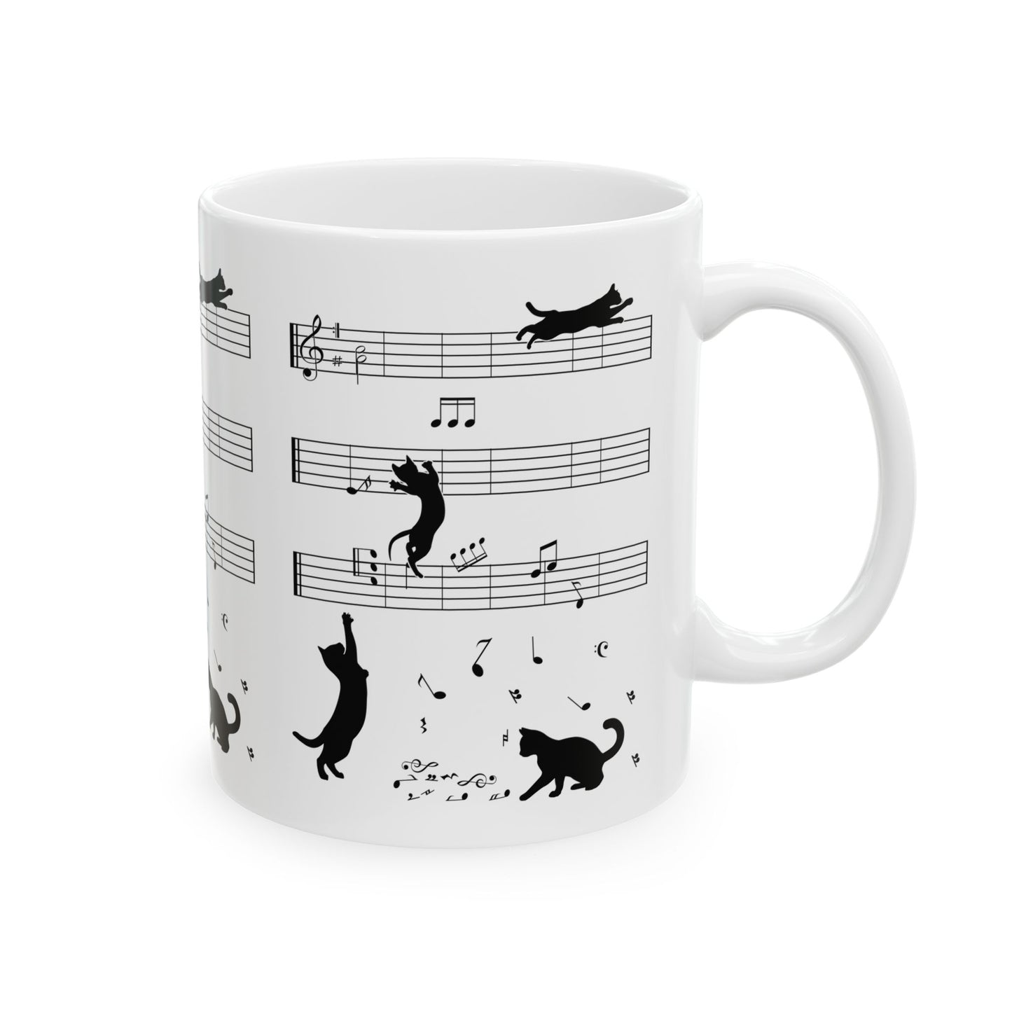 The Musical Cat & Notes Mug