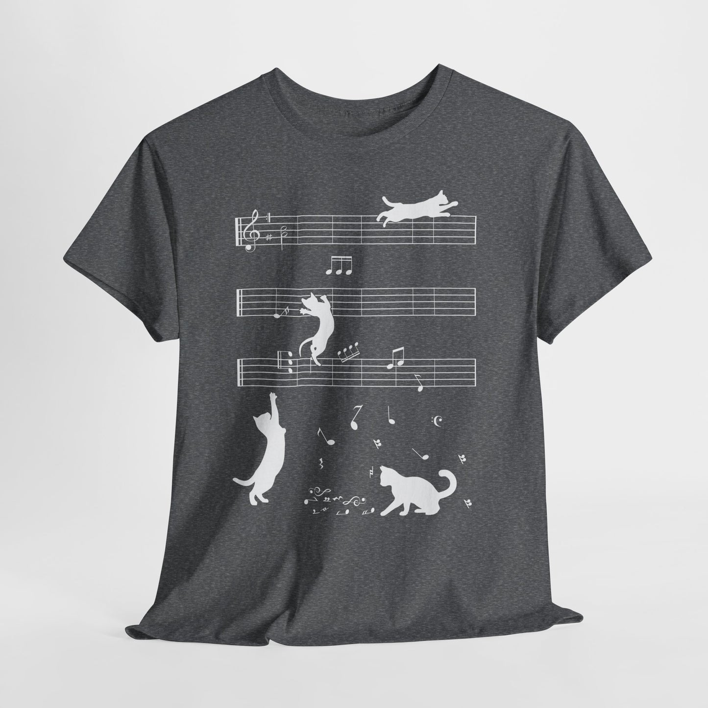 The Musical Cat & Notes T-Shirt