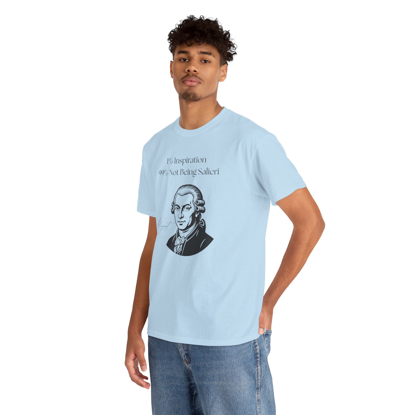 The "1% Inspiration, 99% Not Being Salieri" Mozart Illustration T-Shirt