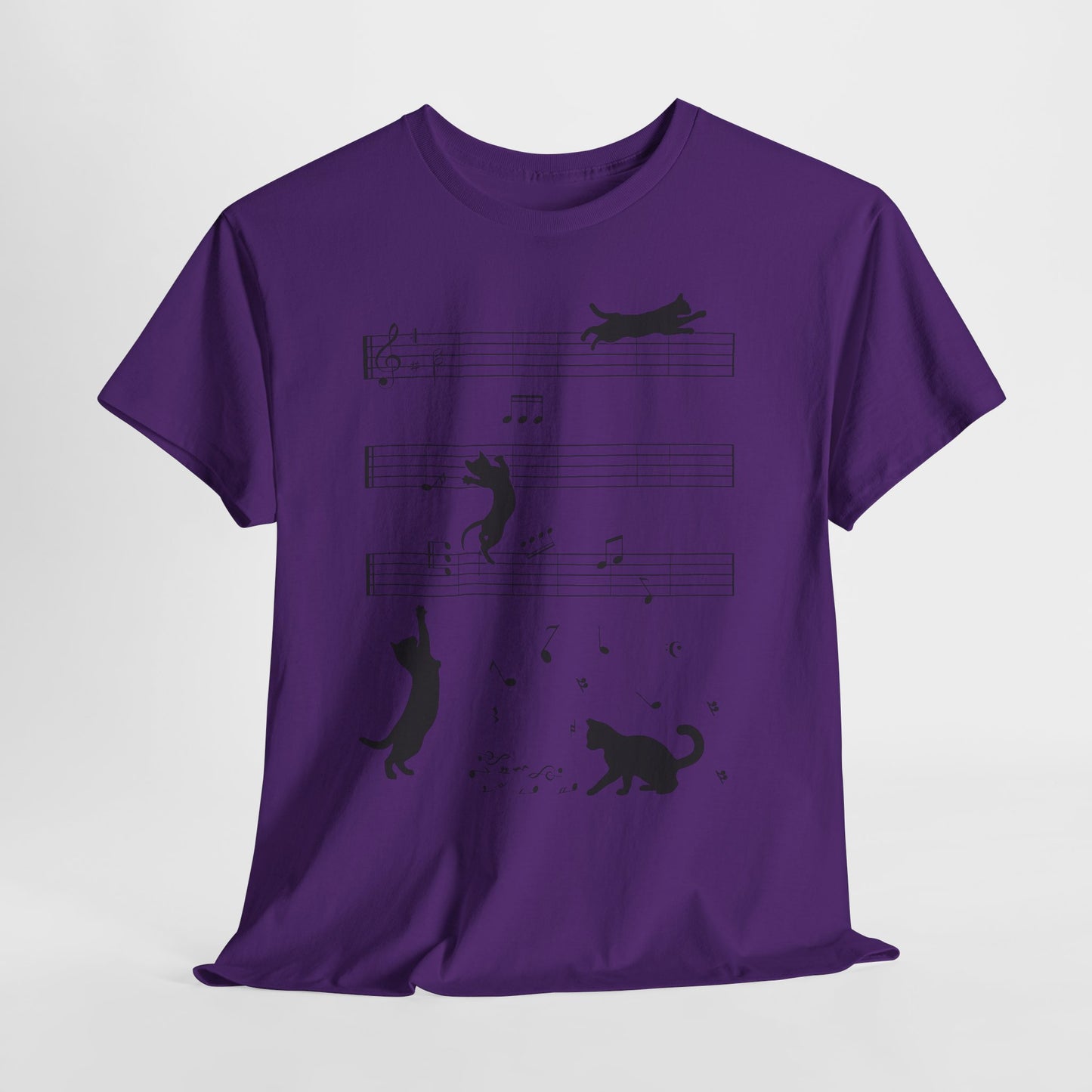 The Musical Cat & Notes T-Shirt