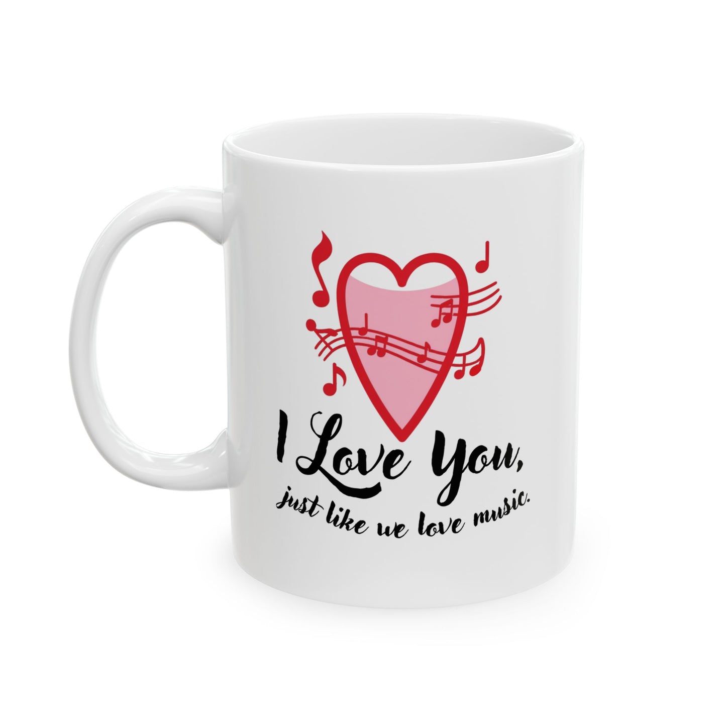 Personalized Music Love Mug | Custom Name Valentine & Birthday Gift