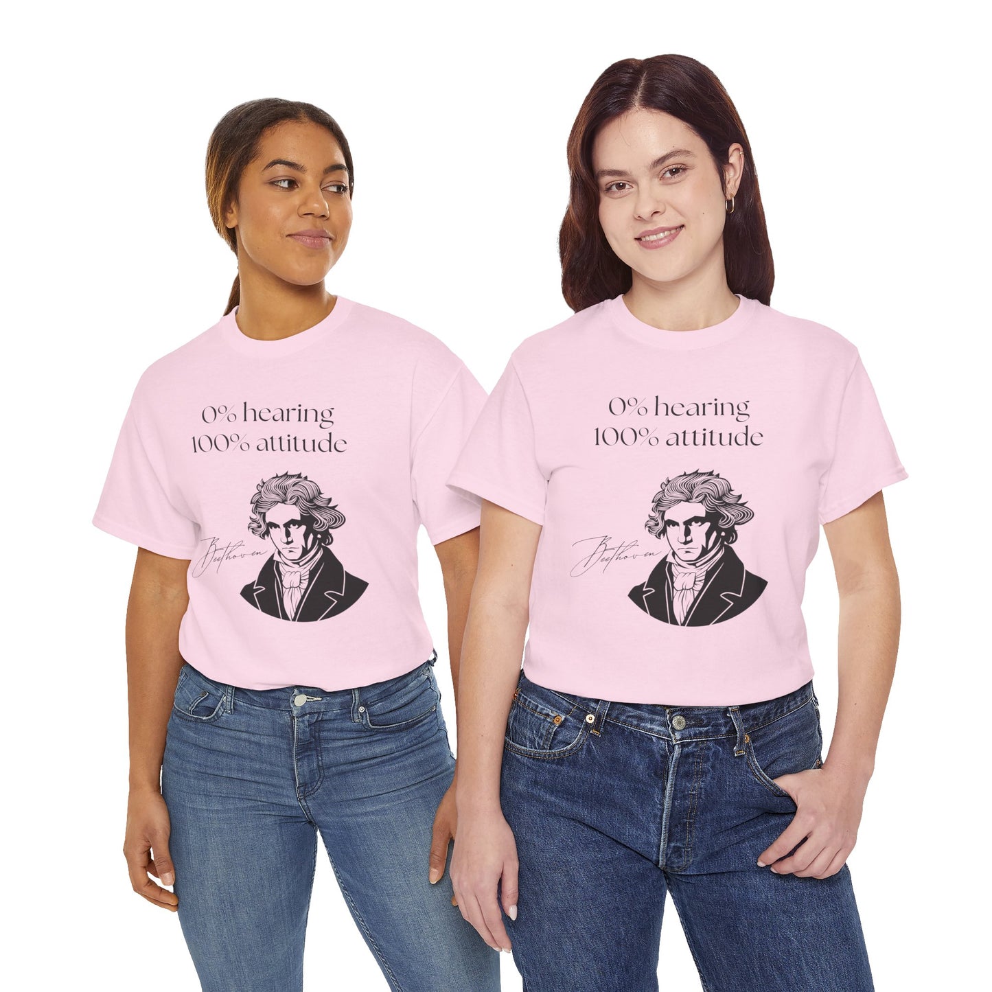The "0% hearing, 100% attitude" Beethoven T‑Shirt