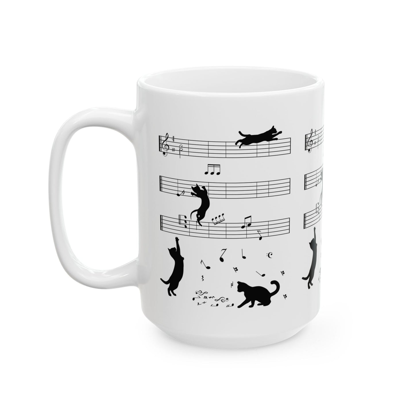 The Musical Cat & Notes Mug