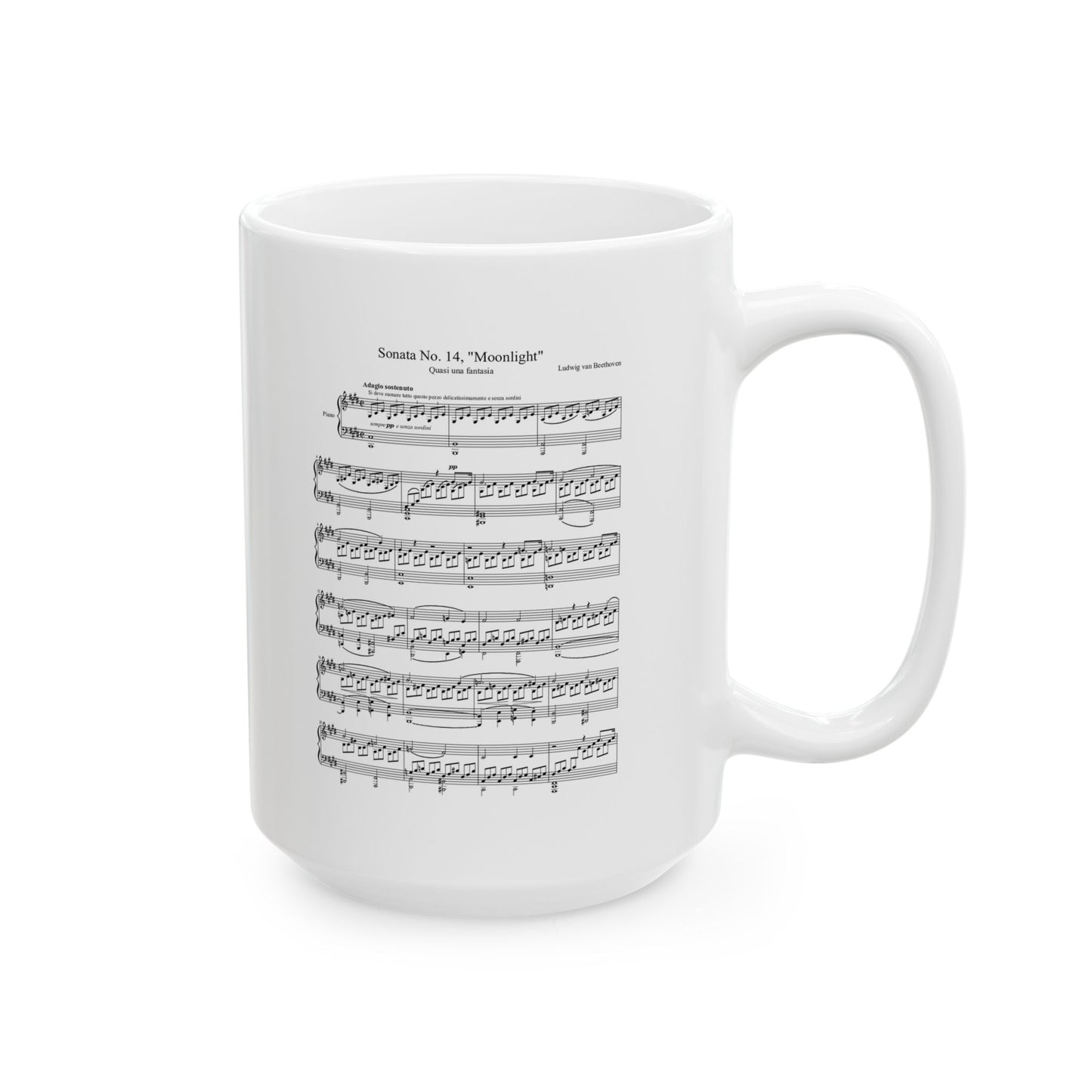The "Beethoven & Moonlight Sonata" Mug