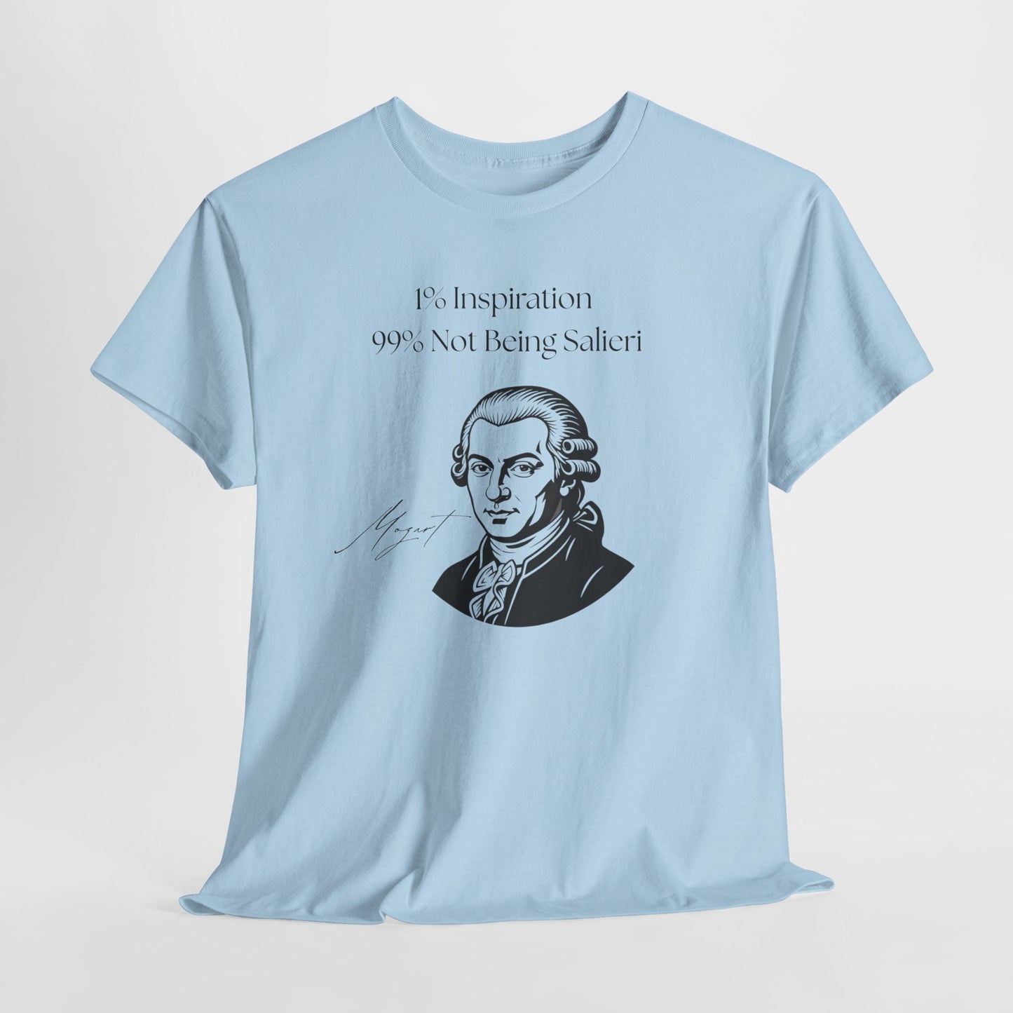 The "1% Inspiration, 99% Not Being Salieri" Mozart Illustration T-Shirt