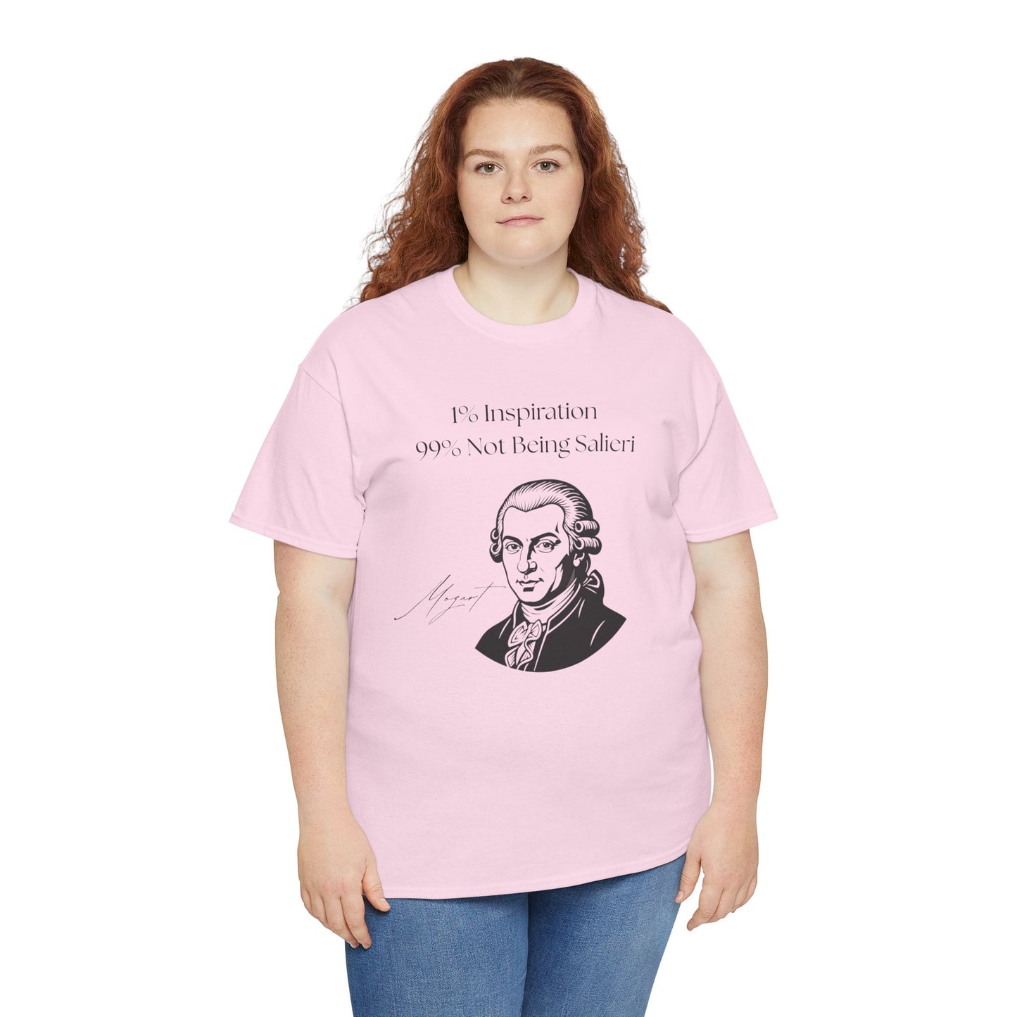 The "1% Inspiration, 99% Not Being Salieri" Mozart Illustration T-Shirt