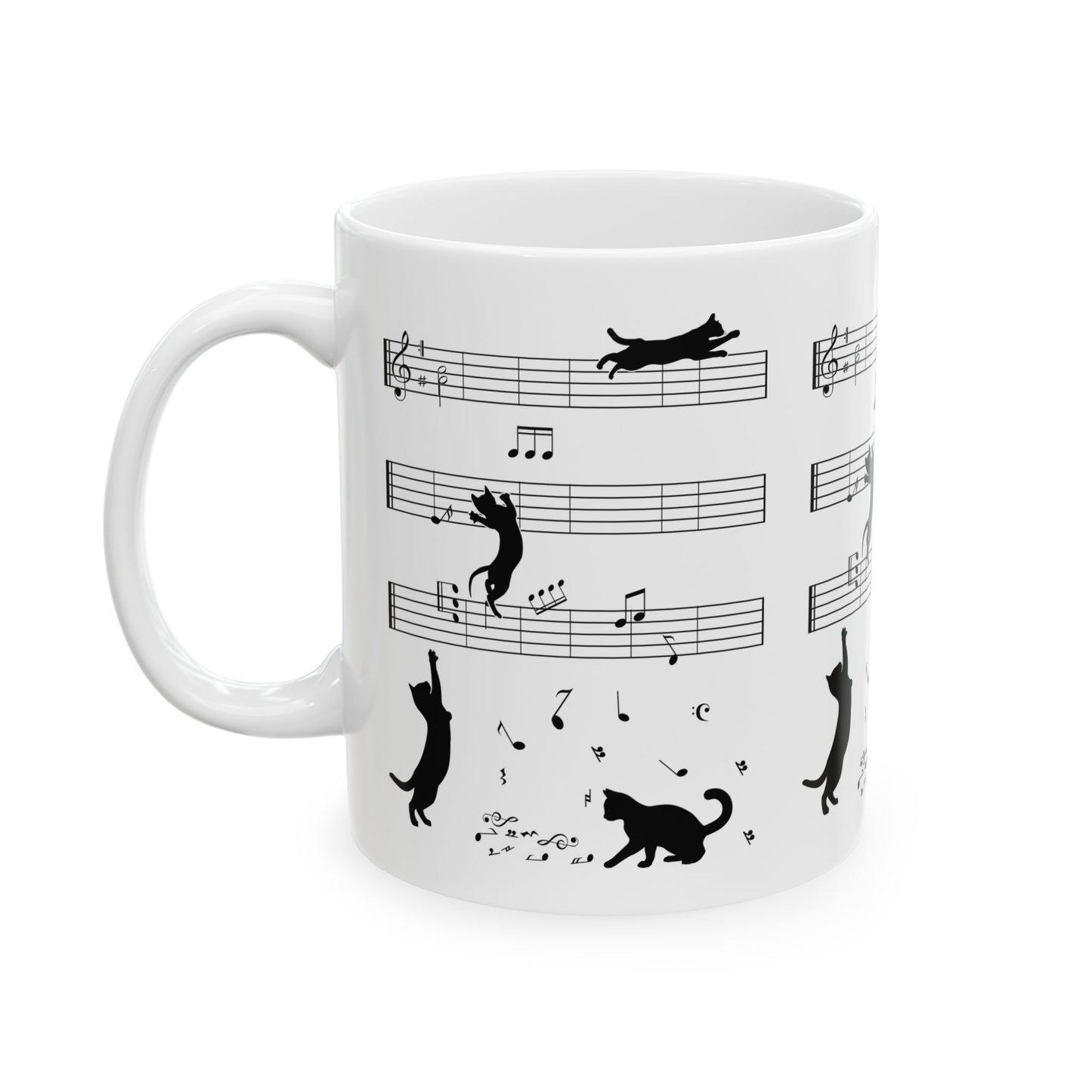 The Musical Cat & Notes Mug