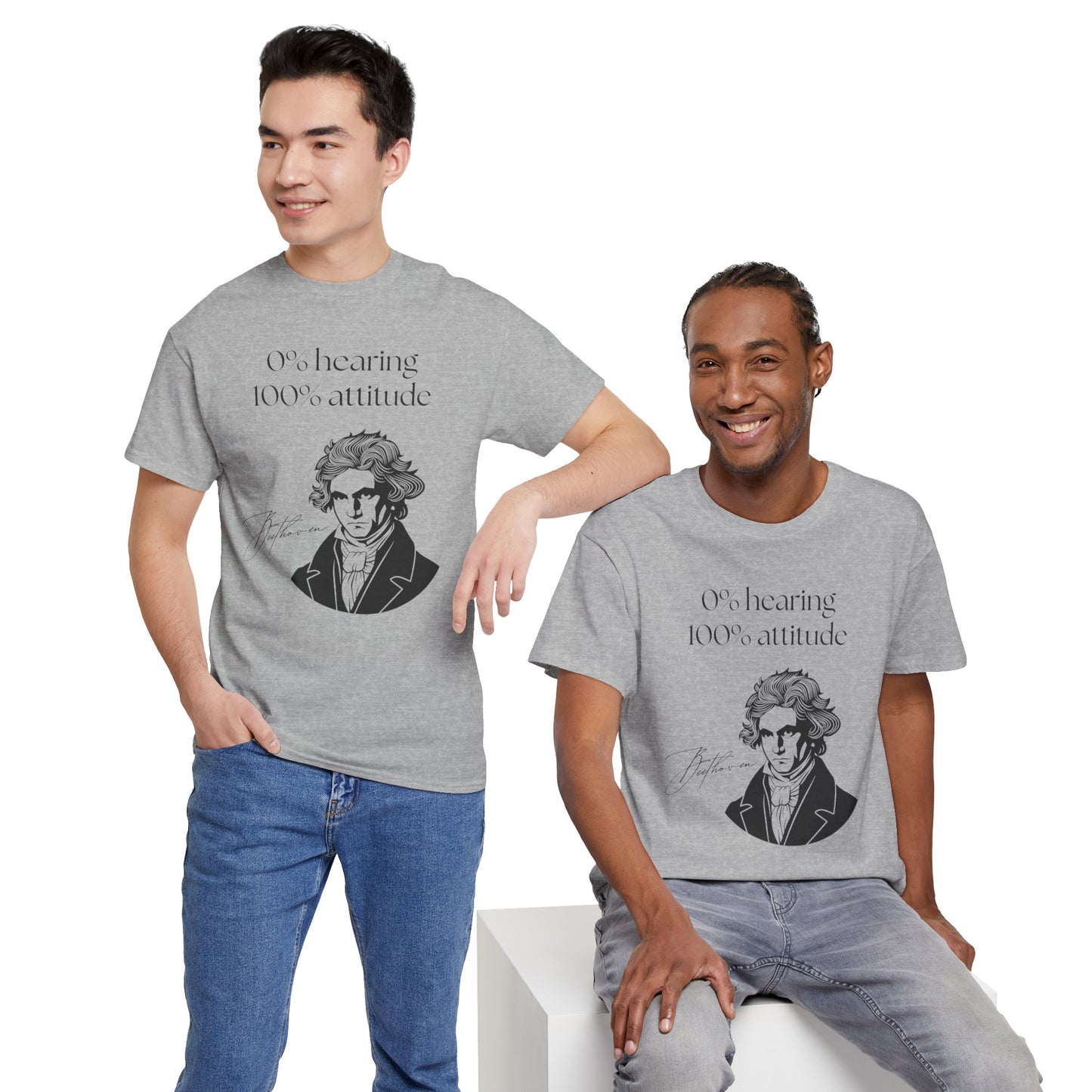 The "0% hearing, 100% attitude" Beethoven T‑Shirt