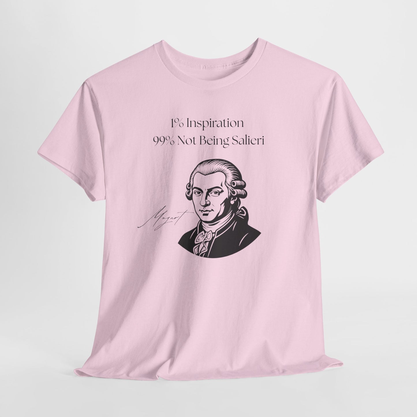 The "1% Inspiration, 99% Not Being Salieri" Mozart Illustration T-Shirt