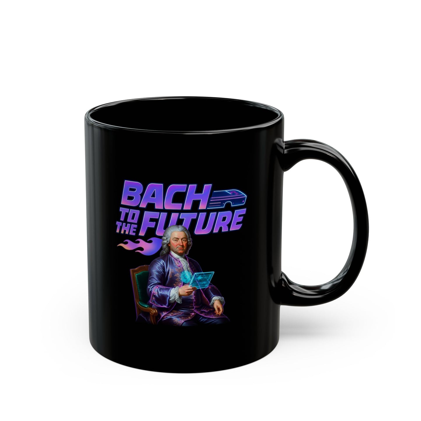 The "Bach to the Future" Black Mug