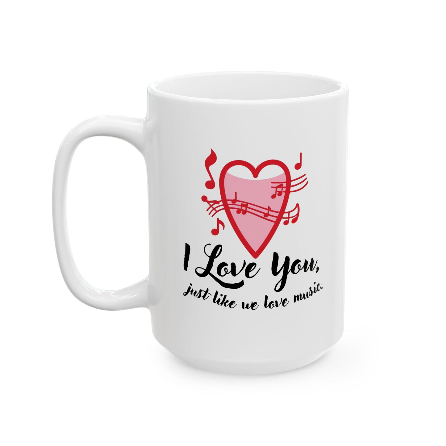Personalized Music Love Mug | Custom Name Valentine & Birthday Gift