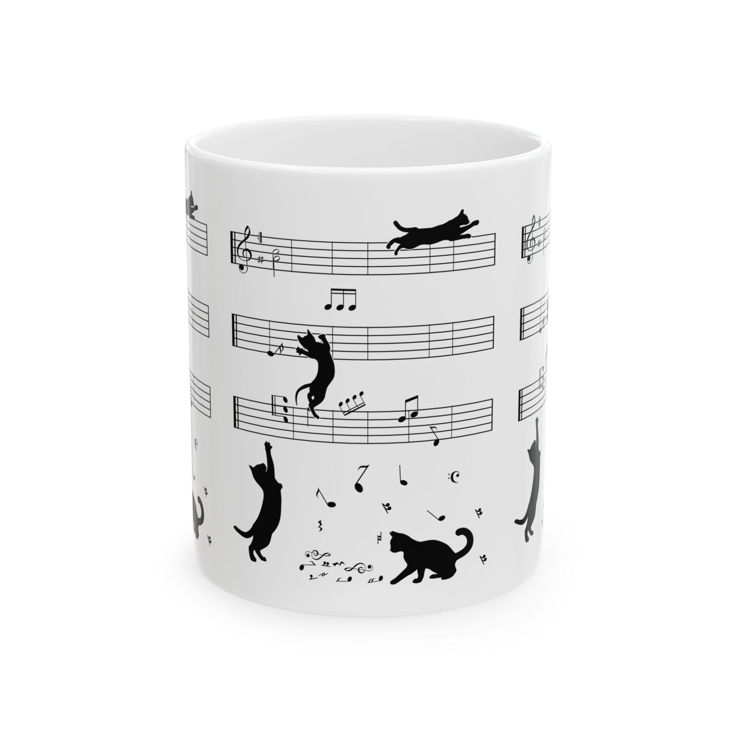 The Musical Cat & Notes Mug