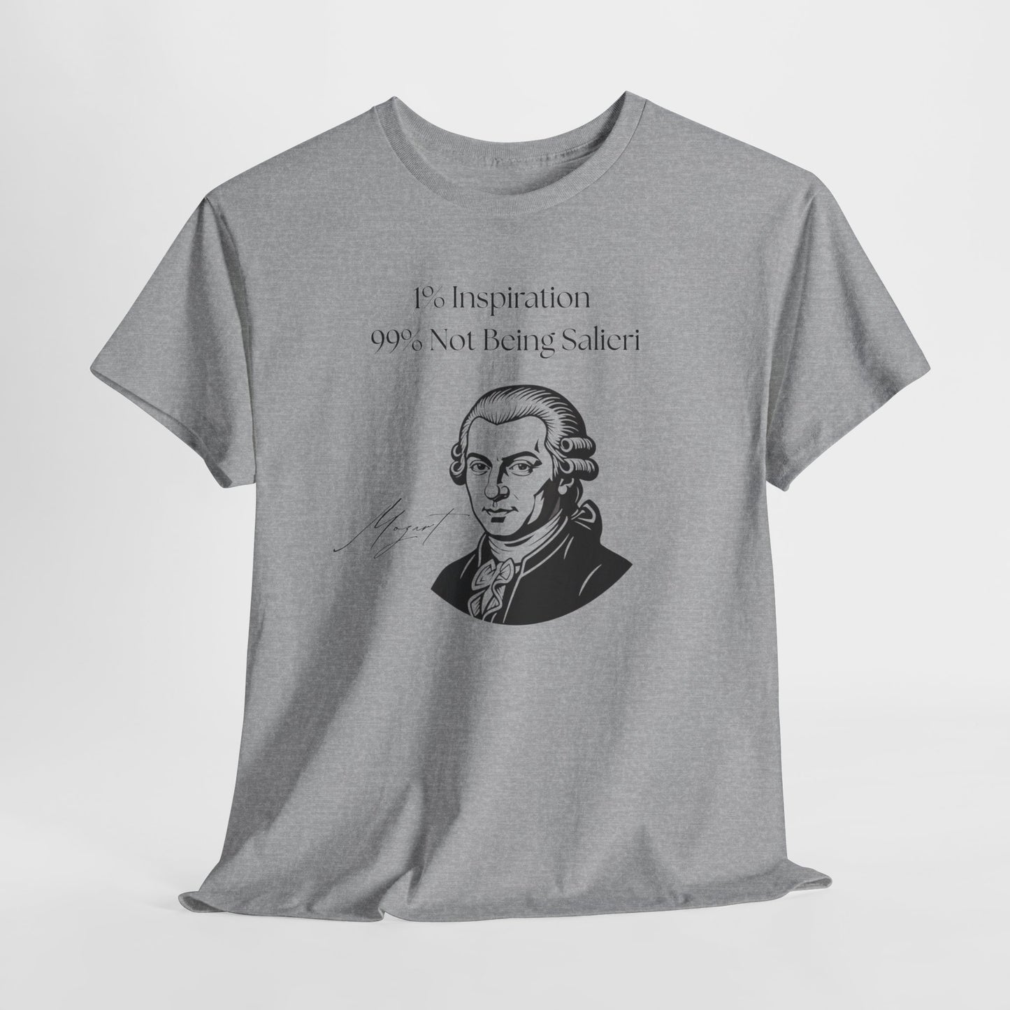 The "1% Inspiration, 99% Not Being Salieri" Mozart Illustration T-Shirt