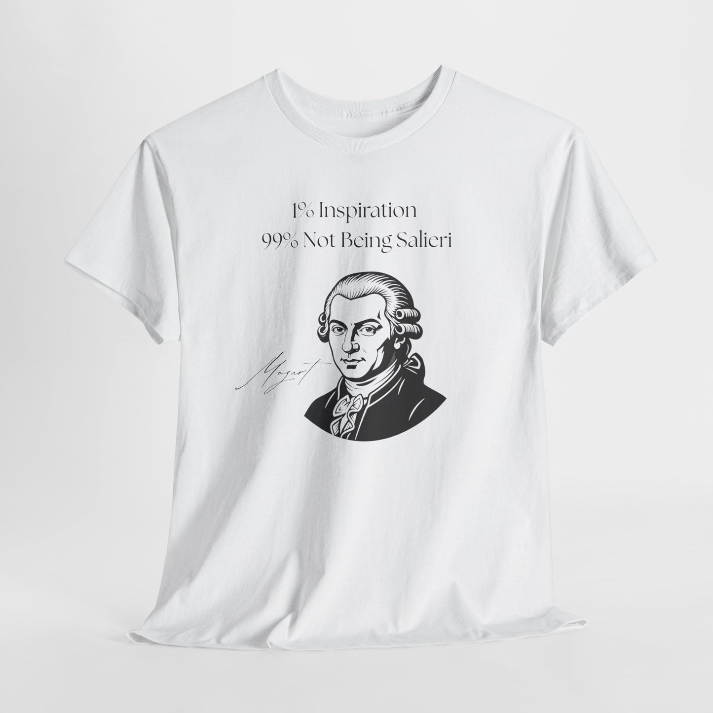 The "1% Inspiration, 99% Not Being Salieri" Mozart Illustration T-Shirt