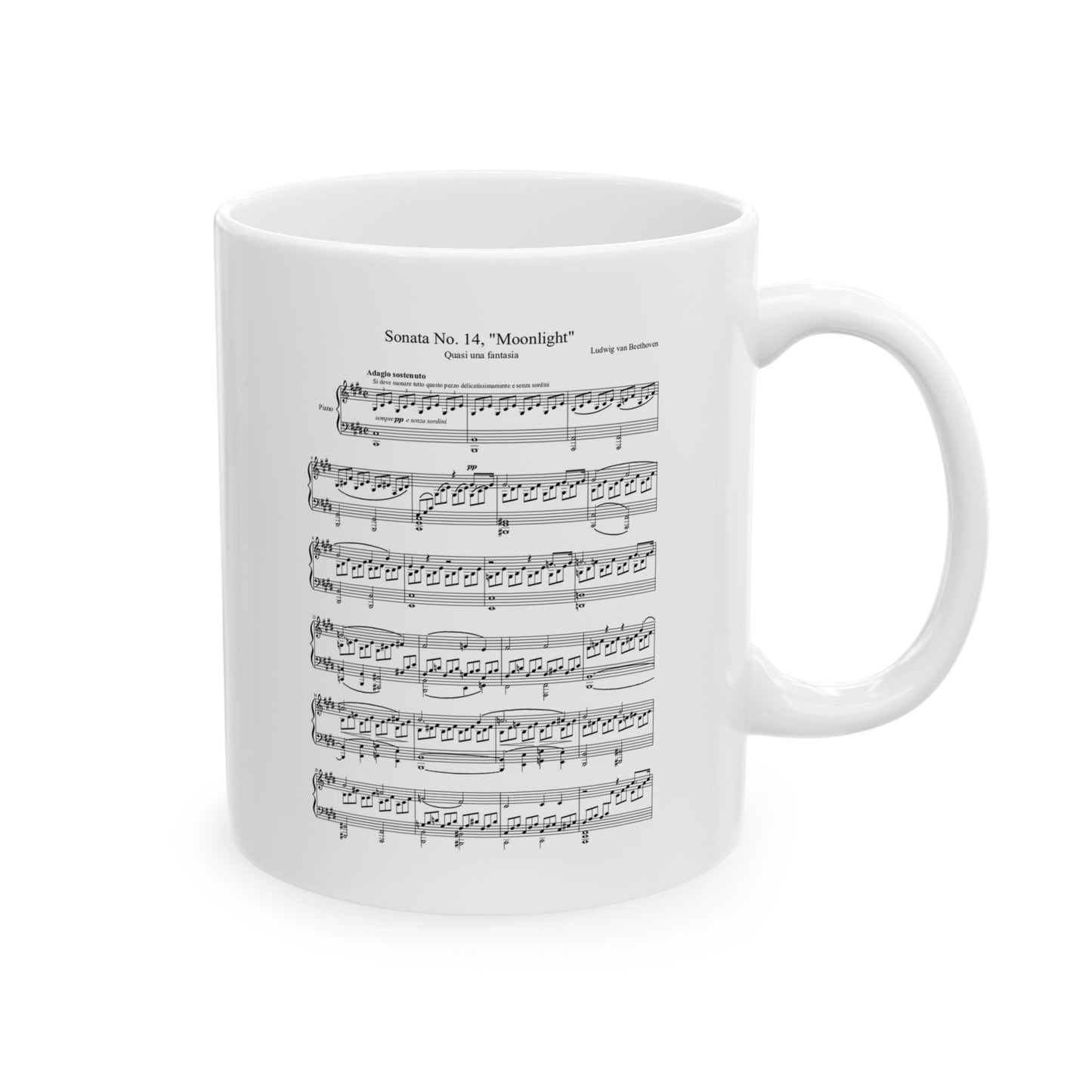 The "Beethoven & Moonlight Sonata" Mug