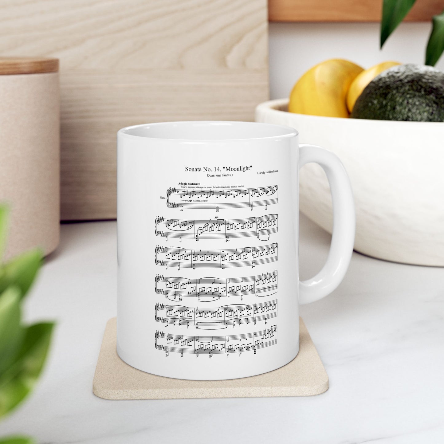 The "Beethoven & Moonlight Sonata" Mug