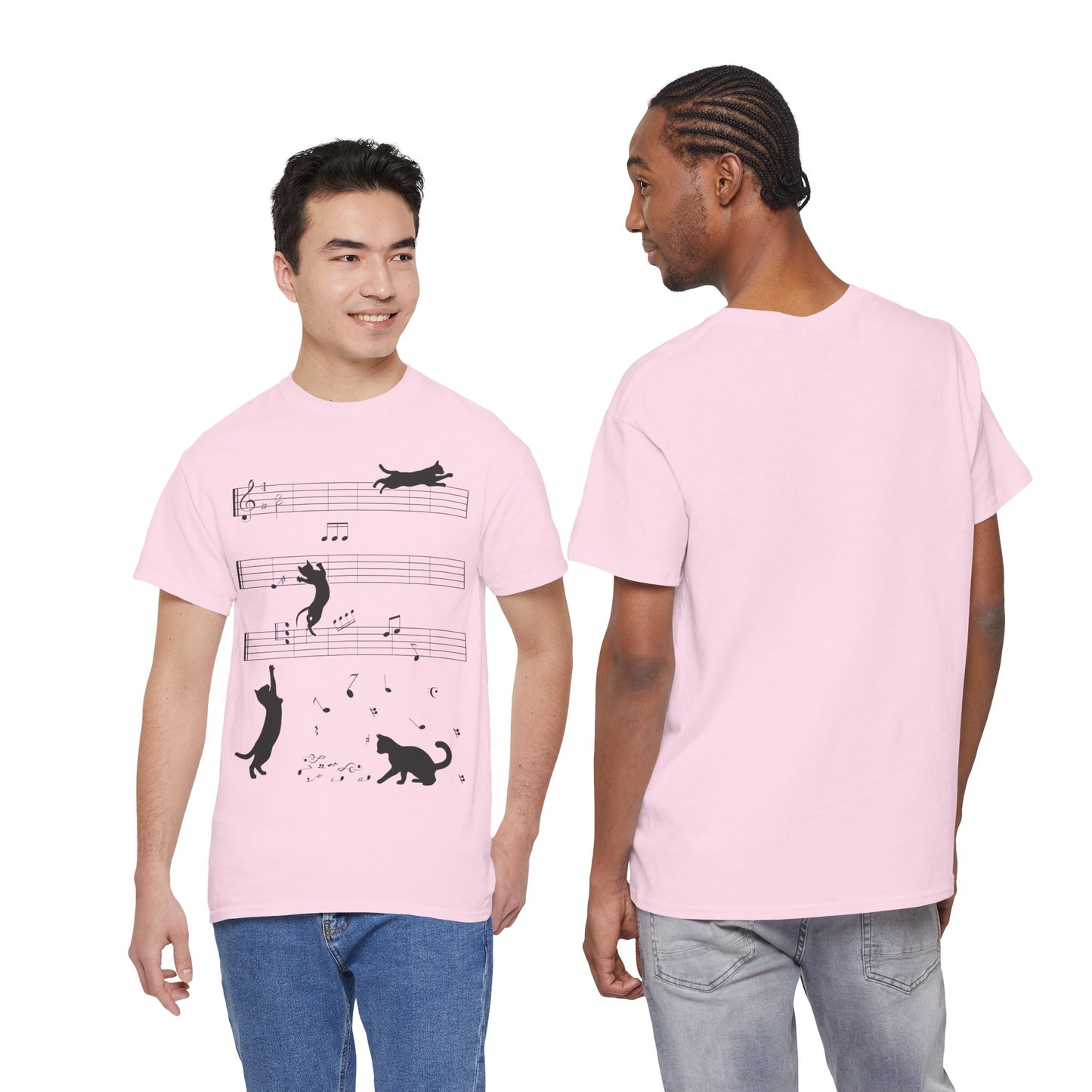 The Musical Cat & Notes T-Shirt